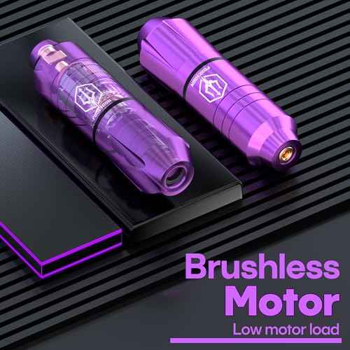 POSEIDON Wireless Rotary Tattoo Machine Kit with 20 Tattoo Cartridge Needles & Ink Set | Professional Portable Tattoo Pen Gun for Beginners | Complete Starter Supplies (TK201)