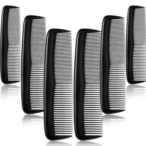Leinuosen 24 Pieces Hair Combs Set Plastic Hair Comb for Women and Men, Fine Dressing(Black)