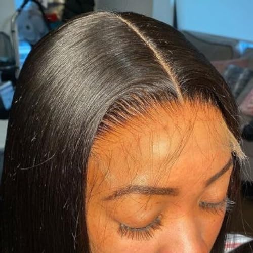 Savasana 5x5 HD Lace Closure Human Hair Straight Pre Plucked with Baby Hair HD Closure for Black Women Skin Like Brazilian Virgin Natural Black 20 Inch