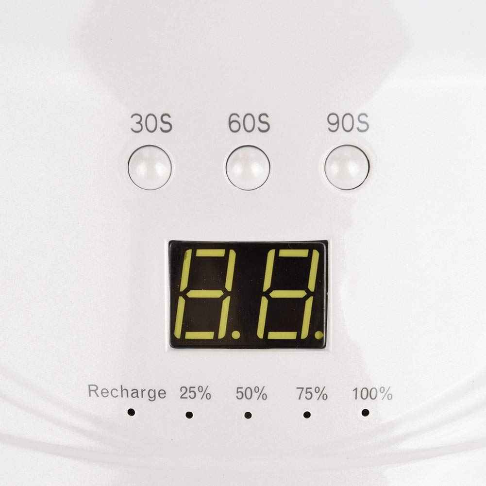 48W Cordless Rechargeable Nail Lamp, Dual Source LED Bulbs, Smart Handle Design, 28pcs strategically Placed Bulbs, Suitable for Fingernails and Toenails (US)