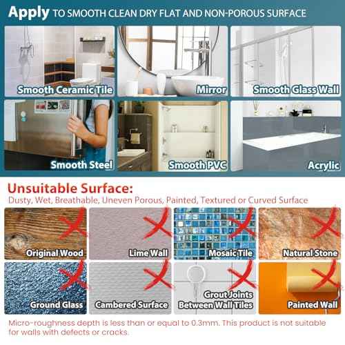 TAILI Shower Mirror Fogless for Shaving - with Powerful Suction, Razor Holder for Shower, Anti-Fog Adjustable for Bathroom,Makeup Shave Mirror Wall Mounted, Shatterproof & Removable,Grey