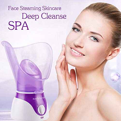 Face Steamer,Beauty Nymph Spa Home Facial Steamer Sauna Pores and Extract Blackheads, Rejuvenate and Hydrate Your Skin for Youthful Complexion- Face Steaming Skincare Deep Cleanse SPA