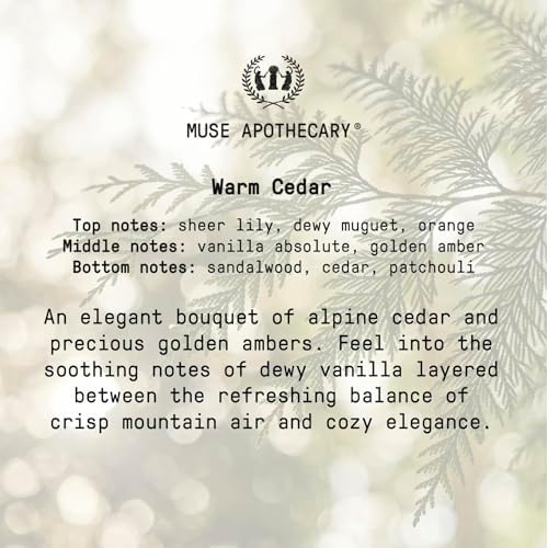 Muse Apothecary Hand Ritual - Botanical Collection - Aromatic and Nourishing Hand Soap, Infused with Natural Aromatherapy Essential Oils - 16 oz, Warm Cedar