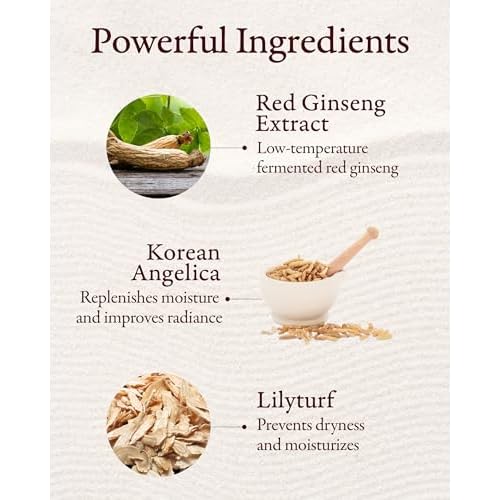 Sooryehan Boyun Luxury Korean Skin Care Gift Set (5.24 fl oz) - Red Ginseng Toner, Emulsion, Cleansing Foam & Moisturizer Cream by LG Beauty