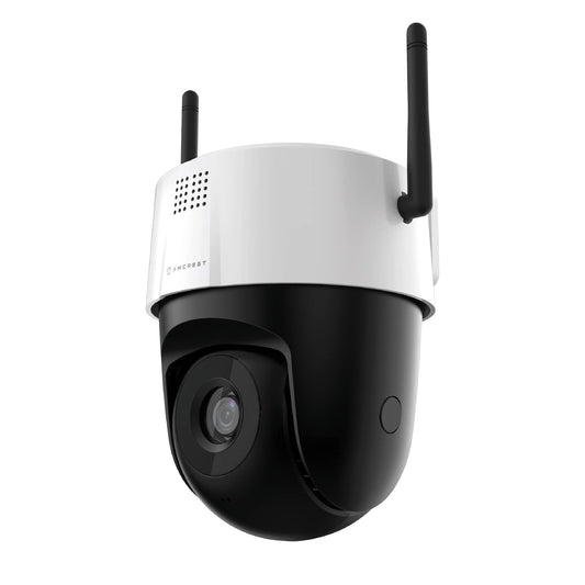 Amcrest 5MP UltraHD Mini AI Outdoor WiFi Camera, Security IP Camera with Two-Way Audio, 98ft Full Color Nightvision, Remote Viewing, 5-Megapixel, Wide 106° FOV, IP5M-1190W-V2 (White)