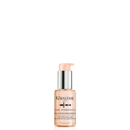 KÉRASTASE Curl Manifesto Sublime Repair Hair & Scalp Oil, Soothes & Strengthens Hair, Soothes Dry Scalp, Anti-Frizz for All Wavy, Curly, Very Curly & Coily Hair, 1.7 Fl Oz