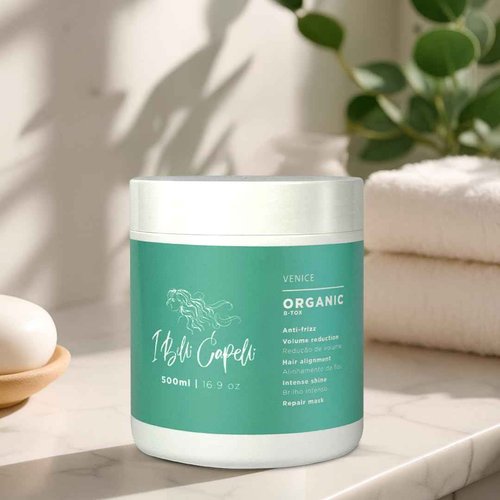 I Belli Capelli Venice Keratin Hair Treatment Straightening Set - 1 Step Application Formaldehyde Free- Keratina Para Alisar El Pelo Sin Formol & Organic B-tox Capilar Para El Cabello (2 Pack)