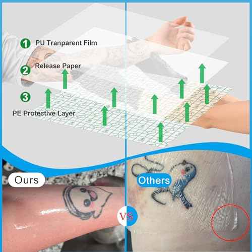 3 Rolls Second Skin Tattoo Cover, Waterproof Tattoo Aftercare Bandage Breathable Tattoo Cover Up Patch Tape Tattoo Flim 2", 4", 6" x 2.2 Yard Tattoo Supplies for Healing Wrap Swimming Shower