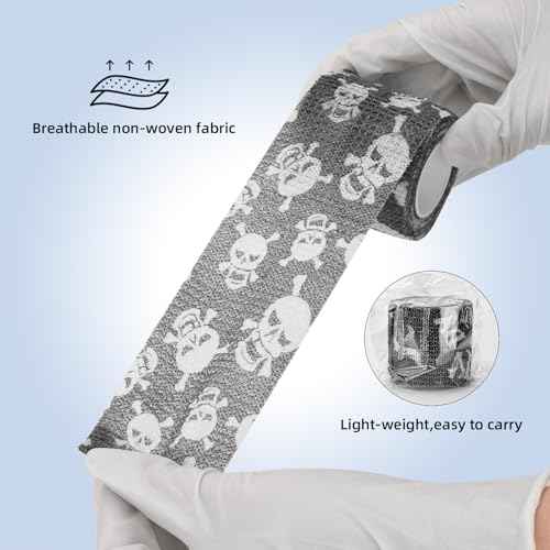 JimKing Tattoo Grip Cover, Tattoo Machine Handle Cover, Self-Adhesiive Tape for Sport Pet Tattoo,Elastic Bandage Wrap Roll Tattoo Machine Supply, 4pcs