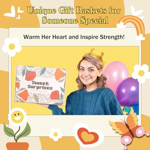 Self Care Gifts for Women, Birthday Gifts, 10pcs Get Well Soon Basket Care Package Thank You Spa Gifts Unique Gifts for Women Her Mom Best Friend Sister Sweet Surprises