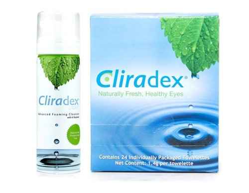 Cliradex Towelettes & Foam Bundle - Wipes with Tea Tree Oil Extract for Demodex, Blepharitis, Mgd and Red Irritated Eye Lid - Gentle Eyelid Cleanser & Eyelash Conditioner