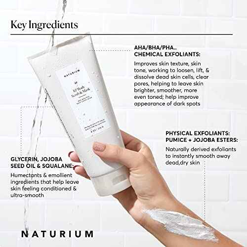 Naturium KP Body Scrub & Mask for Keratosis Pilaris, Bump Eraser Shower Scrub & Exfoliator for Skin, 8 oz