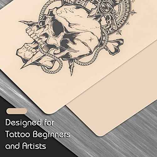 20pcs Tattoo Practice Skin - Professional Grade Double Sided Fake Skin for Tattooing (7.36" x 5.59") Ideal for Beginners & Tattoo Artists