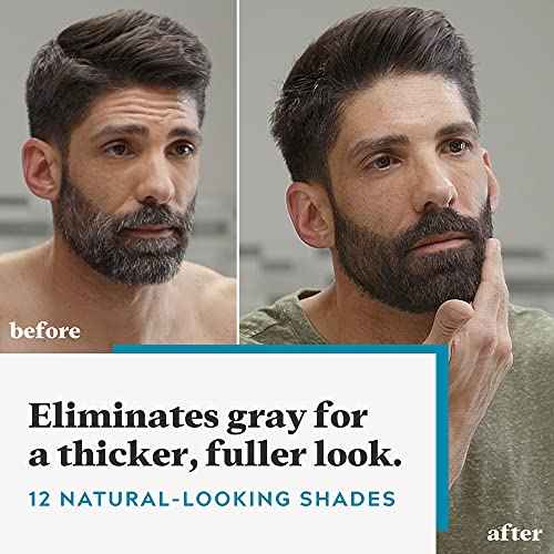 Just For Men Mustache & Beard, Beard Dye for Men with Brush Included, With Keratin Biotin Aloe and Coconut Oil for Healthy Facial Hair - Light Brown, M-25, Pack of 3 (Packaging May Vary)