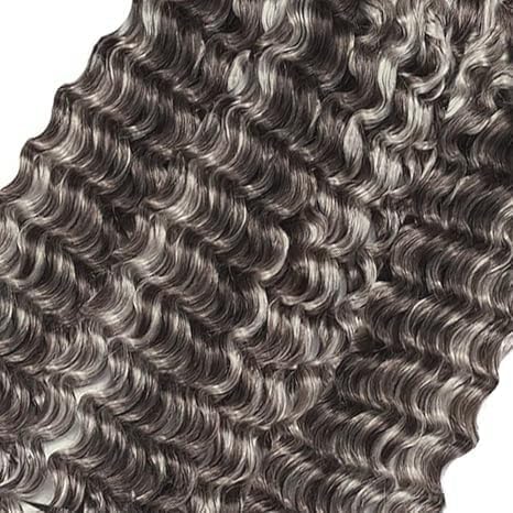 Giginger Bundles Human Hair P4/GREY 18 20 22 inch Deep Wave Human Hair Bundles Highlight Chocolate Grey Unprocessed Quick Weave Soft Sewn In Hair Extensions for Black Women