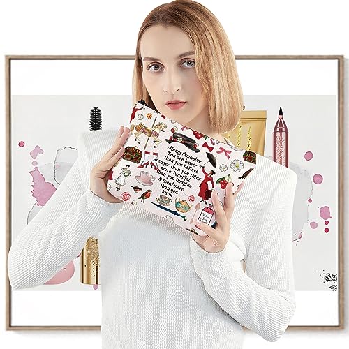 LEVLO Mary Movie Cosmetic Makeup Bag - You Are Braver Stronger Smarter Than You Think - Zipper Pouch for Mary Fans (Always Mary)
