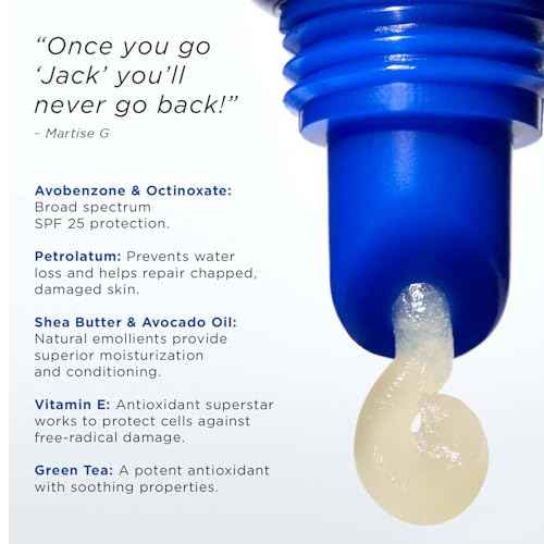Jack Black Intense Therapy Lip Balm, 0.25-Oz. ? SPF 25 Sun Protection, Lip Moisturizer, Hydrating Lip Balm with SPF, Lip Sunscreen