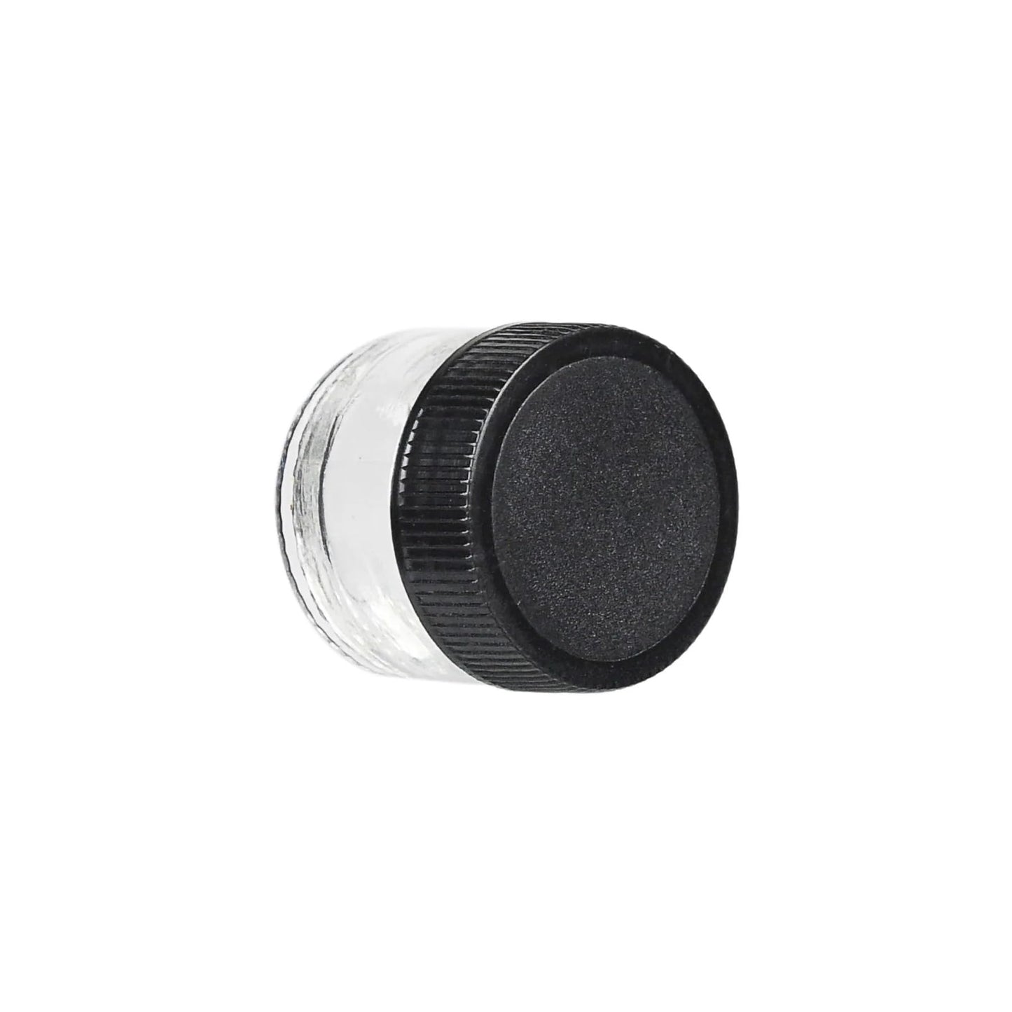 (250 Pack) 5ml Glass Screw Jars | Essential Oil, Concentrate, Lip Balm or Makeup Containers, Wax, Cosmetics | Black Lids, Black Caps | Mini Refillable Jars Great for Travel, Samples, & More