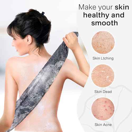 Yiclick Exfoliating Washcloth Towel¡¼3 Pack¡½- Exfoliating Body Scrubber Exfoliator, Back Scrubber for Use in Shower Bath, Exfoliate Rags Wash Cloths, Loofah Lufa Sponge, Body Scrub, Women Men