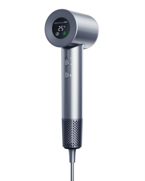 Hair Dryer, 180000 RPM Professional High Speed Blow Dryer Negative Ionic Care Hair Dryer for Fast Drying, Low Noise, HD Display Hairdryer for Curly Straightener, Thermo-Control Hairdryer with Nozzle