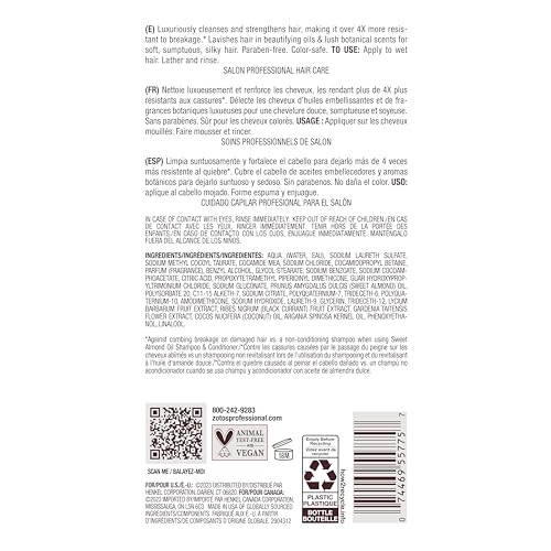 Bain de Terre Long & Healthy Shampoo and Conditioner Set | Sweet Almond Oil | Fortifies & Strengthens Long, Growing Hair | Paraben Free | Color-Safe | 33.8 Fl Oz