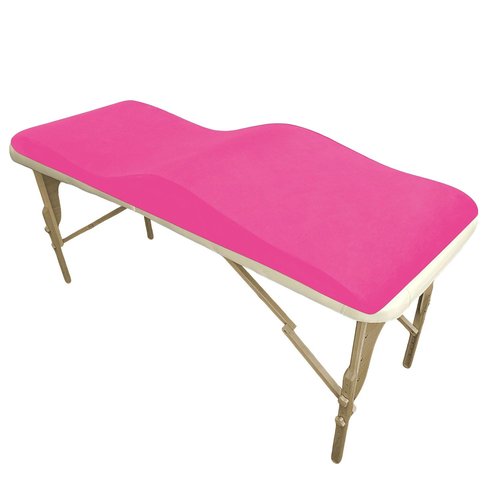 QIUBABYO Curvy Massage Bed Topper，Ergonomically Designed Lash Bed Topper with Short Plush Cover Soft and Comfort，Excellent Topper for Beauty Salon -Black- 70"× 28"(Pink)…