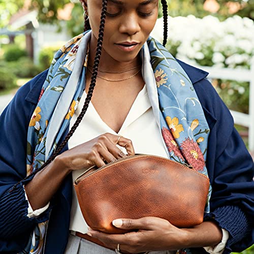 Londo Genuine Leather Versatile Gondola Style Handbag - Cosmetic, Toiletry, Makeup, Shaving Organizer Bag - Dopp Kits - Unisex