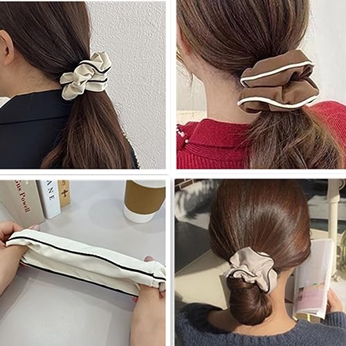 Simple temperament hair scrunchies all-match Elastic Hair Scrunchies hair accessories (4pcs)