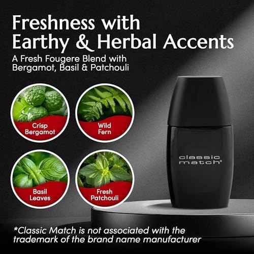 PB ParfumsBelcam CM Noir Eau De Toilette Spray for Men ? Fresh Fougere Cologne, Bergamot, Basil, Patchouli, Long-Lasting Scent, Masculine Fragrance ? 2.5 Fl Oz