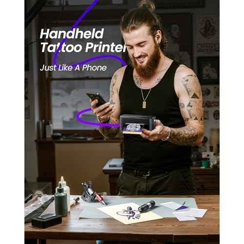 TATTMUSE 2025 New Series TP32 Tattoo Stencil Printer, Mini Tattoo Printer with 30 Pcs Transfer Paper, Stencil Printers for Tattooing, Tattoo Machine for Artists & Beginners