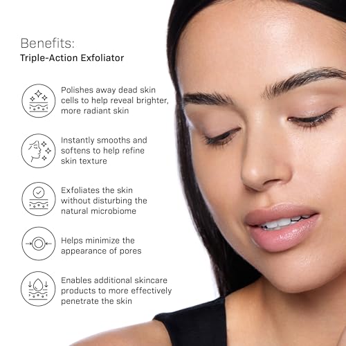 Revision Skincare Triple-Action Exfoliator, Clinical Face Exfoliator with Physical, Chemical and Enzymatic Exfoliation, AHA, BHA and Salicylic Acid to Polish Skin and Improve Texture