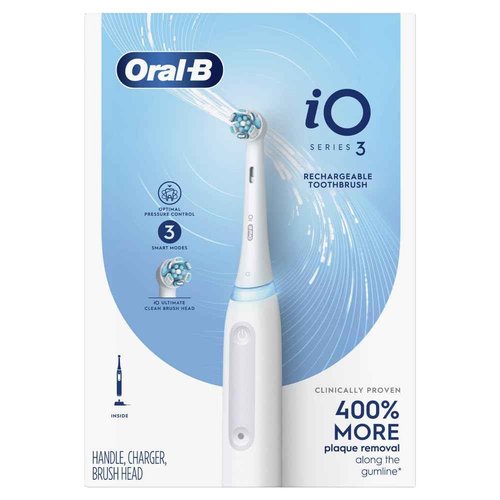 Oral-B iO Series 3 Electric Toothbrush with (1) Brush Head, Rechargeable, White