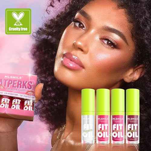 4 Colors Lip Oil Lip Glaze, Fat Lip Oil Hydrating Lip Glow Oil Big Brush Head Moisturizing Lip Gloss Long Lasting Nourishing Non-sticky Smooth Tinted Plumping Lip Oil (A#)