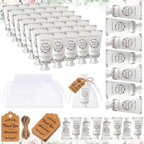 72 Sets Employee Appreciation Gifts Bulk Christmas Gifts for Coworkers Thank You Hand Cream Gift Appreciation Inspirational Travel Hand Lotion for Volunteer Staff Holiday Christmas(Thank)