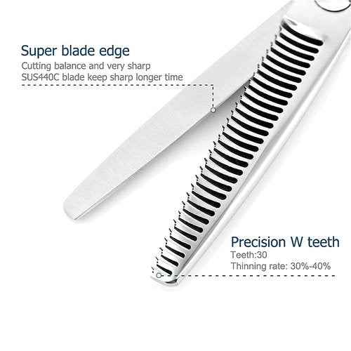 Barber Scissors Set Hair Scissor Set 6 Inch Hair Shears Professional Haircut Scissors Thinning Shear Japan 440C Kinsaro