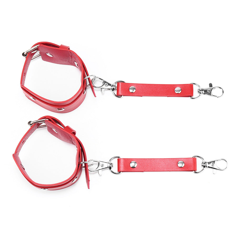 Adjustable Punk Style Handcuff Belt & Leg Ring Set for Couples