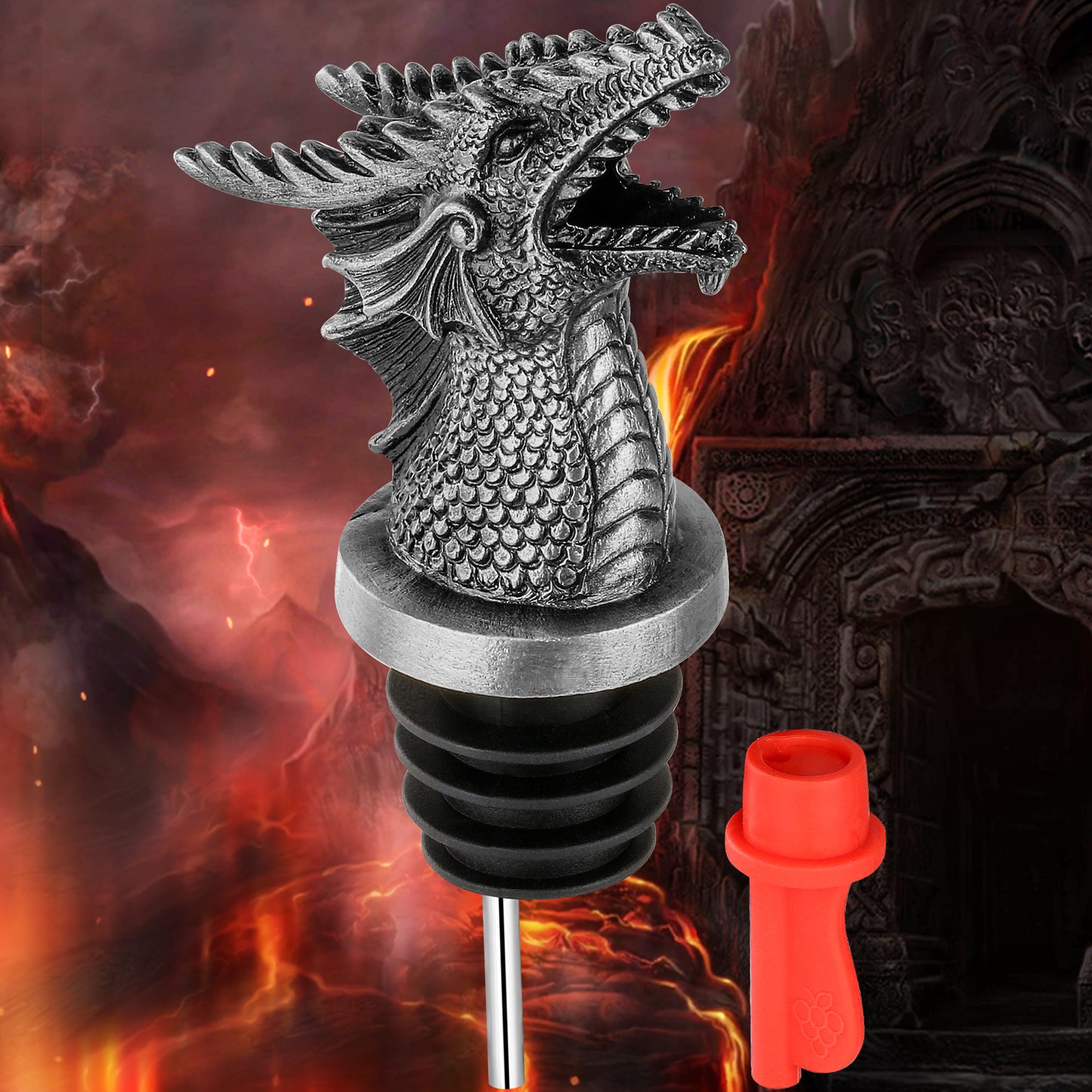 Dual Function Bottle Stopper and Faucet Dispenser - Multiple Colors