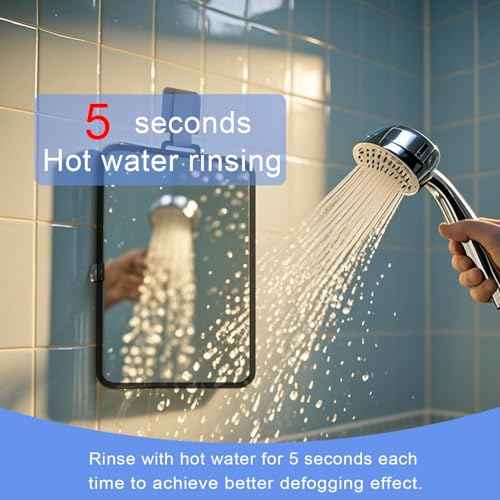 Shower Mirror Fogless for Shaving Men Fog Free Anti Fog Bathroom No Fog Proof Anti-Fog Hanging Shatterproof RV (9¡± x 7¡±)