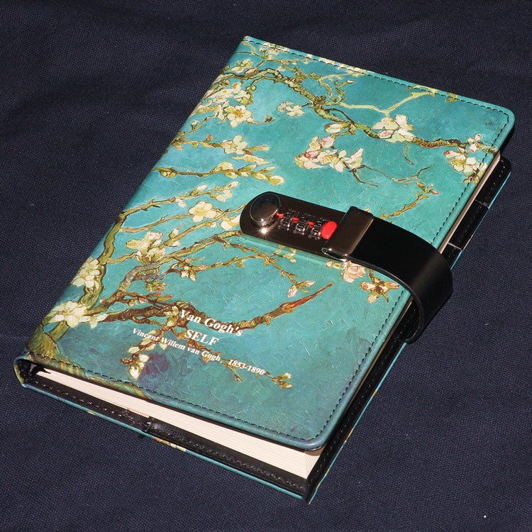 Locked Diary Journal Notebook Ethnic Style Creative Notes Thickened Faux Leather