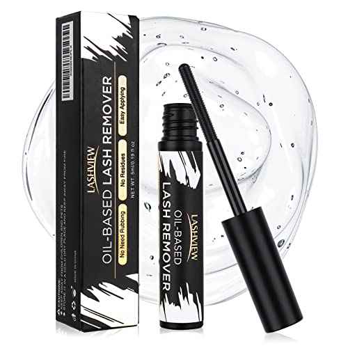 LASHVIEW Lash Remover, Cluster Lash Glue Remover, DIY Eyelash Extension, False Eyelashes Self-Use Gentle Soothing Non-Irritating Eye Cleanser Oil 5ML