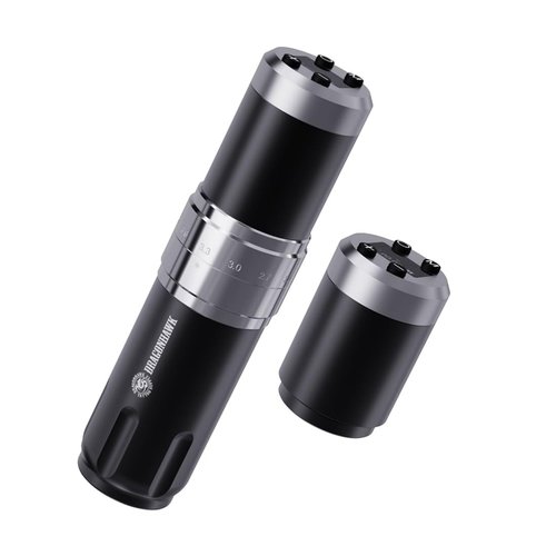 Dragonhawk Wireless Tattoo Gun Machine 2 Batteries 1500mAh 7 Strokes Length 2.4mm - 4.2mm for Beginners