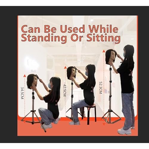 68 Inch Adjustable Mannequin Head Stand Aluminum of Tripod Silver Manikin Head Stand with Travel Bag for Cosmetologist, Hairstylist, Barber