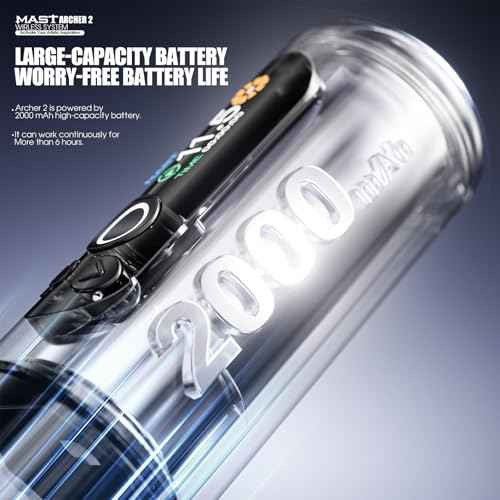 Mast Archer2 Tattoo Kit, Wireless Tattoo Gun Pen Machine Kit, Complete Tattoo Kit Machine Motor by Mcore Brushless, Pro Tattoo Needles Cartridges Black Tattoo Ink, Smart Power Supply