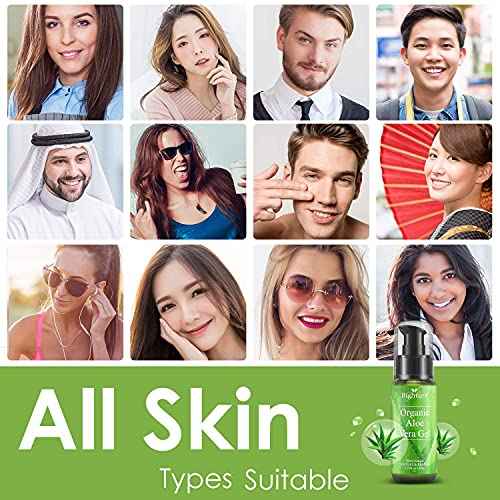 Aloe Vera Gel, Aloe Vera Gel Extracted from Freshly Cut Pure Aloe Leaves, Skin Care for Deeply & Rapidly Soothing, Firming, After Shave, Sunburn Relieve, etc (Travel Pack)