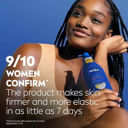 NIVEA Nourishing Hydration Skin Firming Body Lotion with Q10 and Vitamin C, 72-Hour Body Moisturizer for Dry to Very Dry Skin, 16.9 Fl Oz Pump Bottle