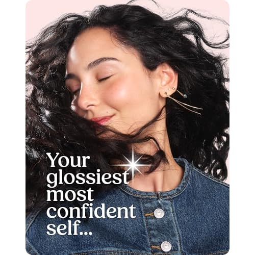 Glaze Supergloss Color Conditioning Gloss With Dispensing Pump ? Hydrating Semi-Permanent Color Hair Gloss & Shine Boost ? Vegan, Cruelty-Free ? 6.4 fl oz - Lustrous Ebony - Blue Black