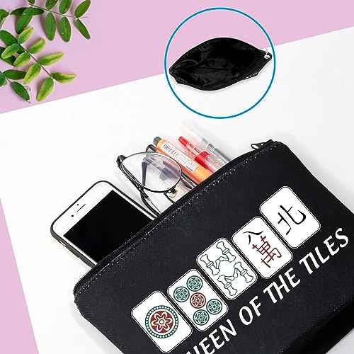 GJTIM Chinese Game Themed Gift Queen Of The Tiles Board Game Storage Bag for Game Lover (Tiles Queen Black)