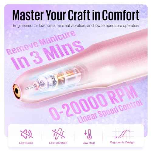 MEFA 16 PCS Kit Electric Nail Drill with Bits & Dust Brush, 20000RPM Portable Professional Electric Nail File, Manicure Pedicure Nail Set Efile Nail Drill for Home Salon