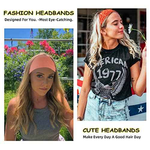 RITOPER Workout Wide Headbands for Women Non Slip, Super Soft Yoga Running Exercise Head Bands, Elastic Sweat Band Hair Bands for Women's Hair, Womens Solid Headband Hair Wrap