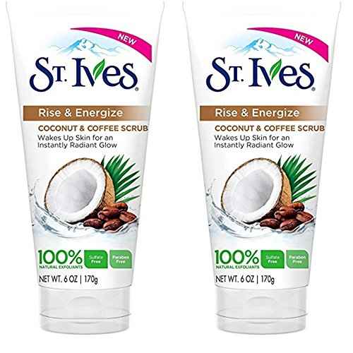 St. Ives Rise & Energize Coconut & Coffee Scrub, 6 oz (Pack of 2)